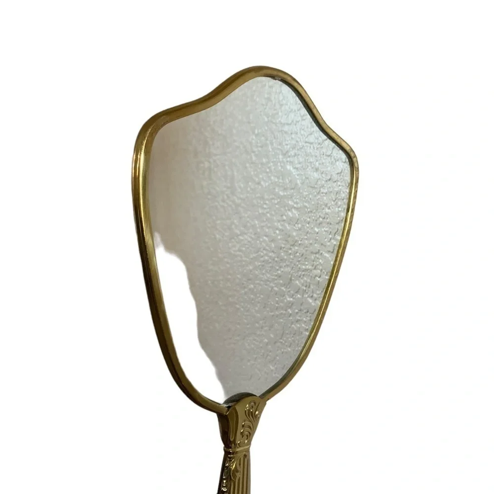 Vintage Gold tone Vanity Mirror Brush Comb Three Piece Set